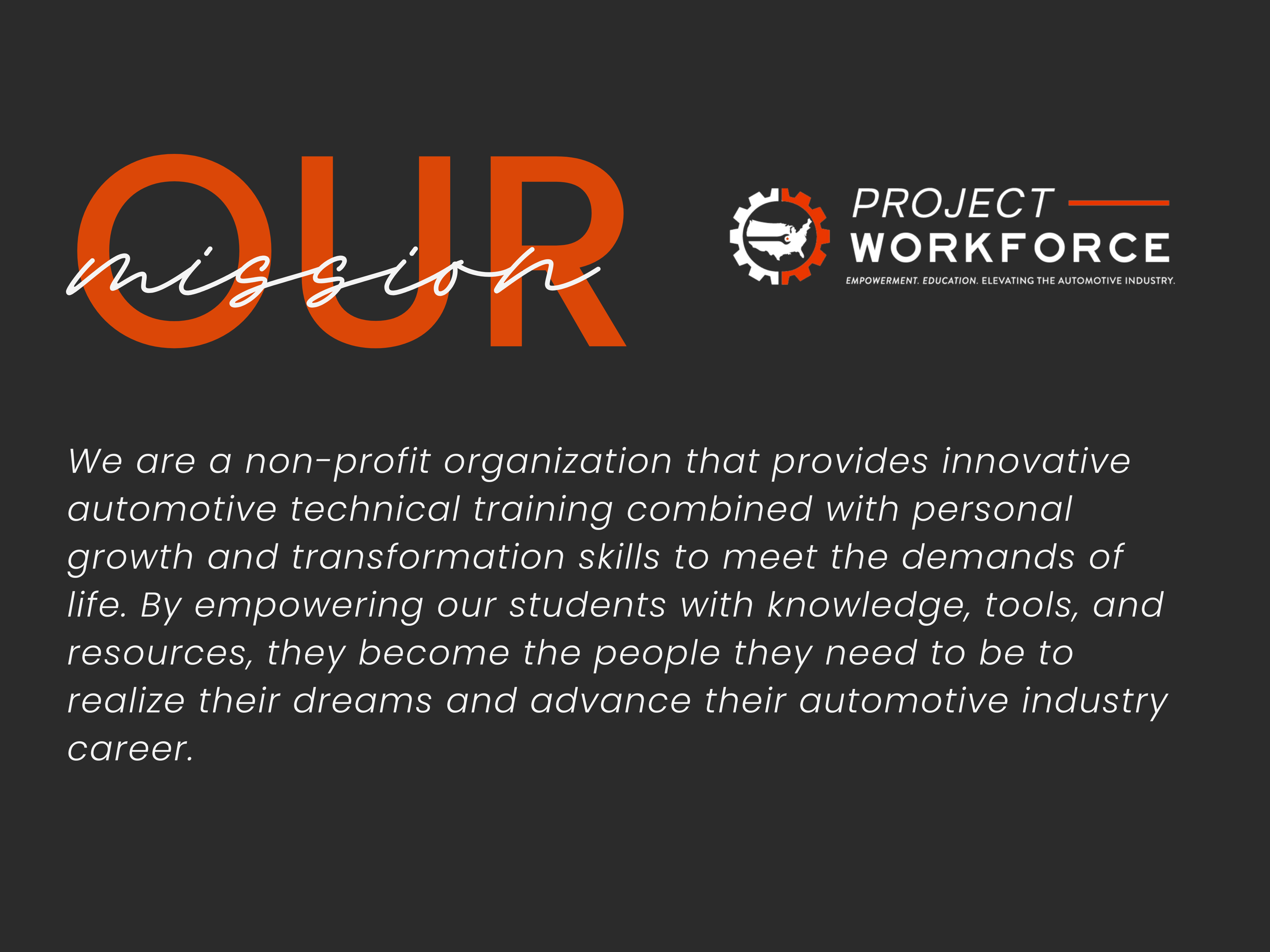 Project Workforce's mission